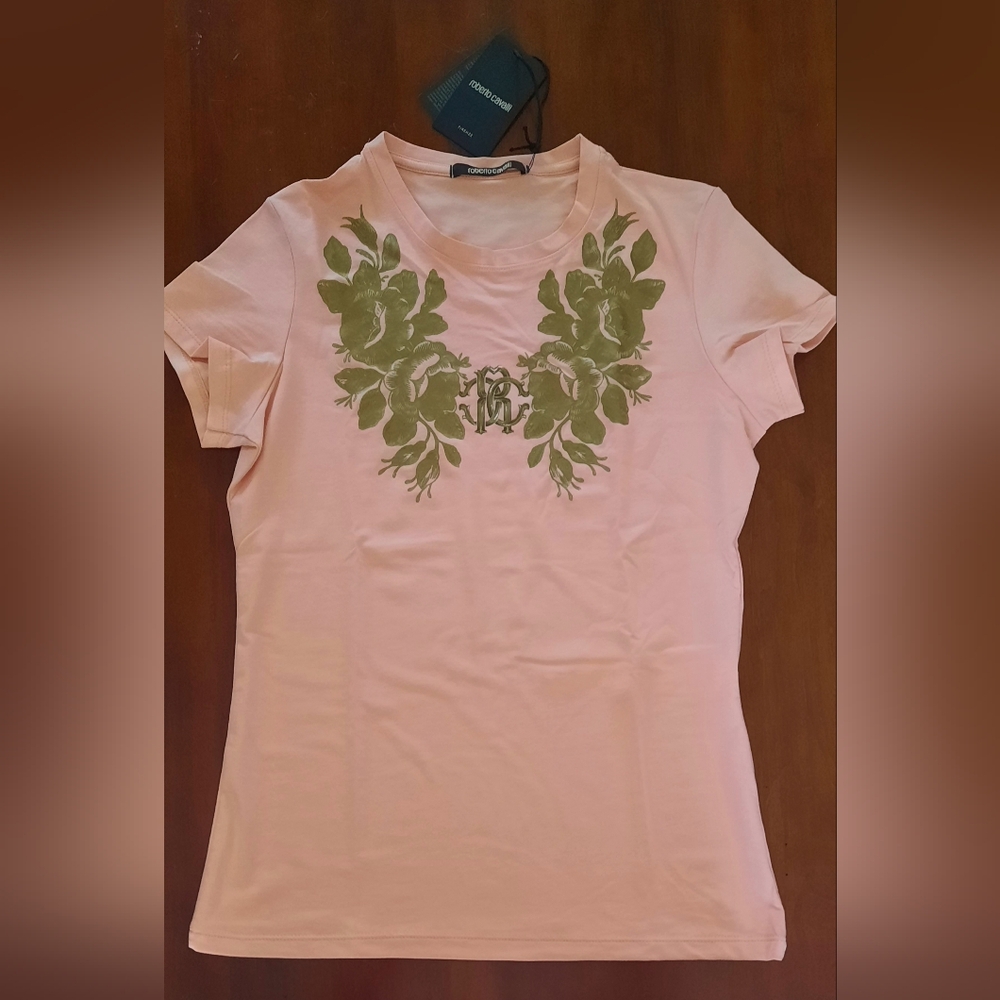 Roberto Cavalli Short Sleeve T-shirt, Size Large